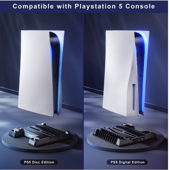 Vertical Cooling Fan Charging Play-Station 5/PS-5 - Picture 4 of 7